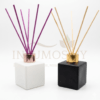Aromatizador de Ambiente 100ml "Modelo Cuadrado" – Envase Difusor Minimalista Blanco / Negro